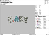 Monster Nike Embroidery File 4 sizes