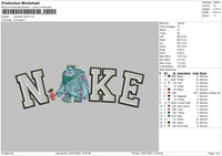 Monster Nike Embroidery File 4 sizes