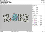 Monster Nike Embroidery File 4 sizes