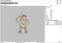 Monster Outline Embroidery File 6 sizes