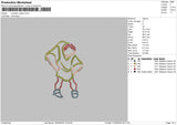 Monster Outline Embroidery File 6 sizes