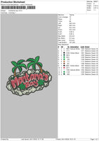 Montanas Bay Embroidery File 6 sizes