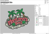 Montanas Bay Embroidery File 6 sizes