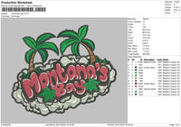 Montanas Bay Embroidery File 6 sizes