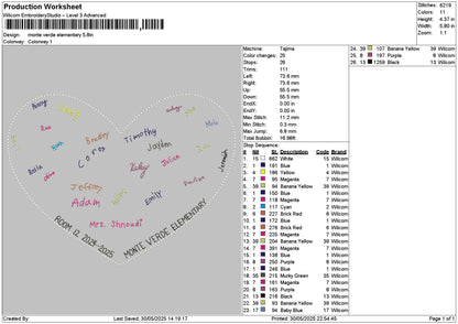 Monte Text Embroidery File 6 sizes
