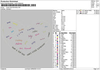 Monte Text Embroidery File 6 sizes