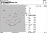 Monte Text Embroidery File 6 sizes