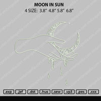 Moon In Sun Embroidery File 4 size