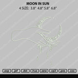 Moon In Sun Embroidery File 4 size