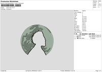Moon Man Embroidery File 6 sizes