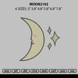 Moon2102 Embroidery File 6 sizes