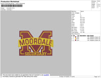 Moordale Embroidery File 4 size