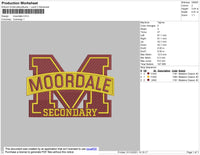 Moordale Embroidery File 4 size