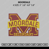Moordale Embroidery File 4 size