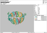 Morabezatext Embroidery File 6 sizes