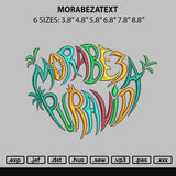 Morabezatext Embroidery File 6 sizes
