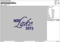 Laketext 01 Embroidery File 6 sizes