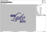 Laketext 01 Embroidery File 6 sizes