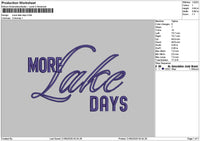 Laketext 01 Embroidery File 6 sizes