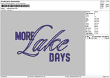Laketext 01 Embroidery File 6 sizes