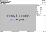 Yarntext Embroidery File 6 sizes