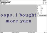 Yarntext Embroidery File 6 sizes