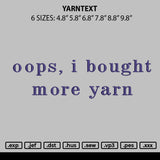 Yarntext Embroidery File 6 sizes