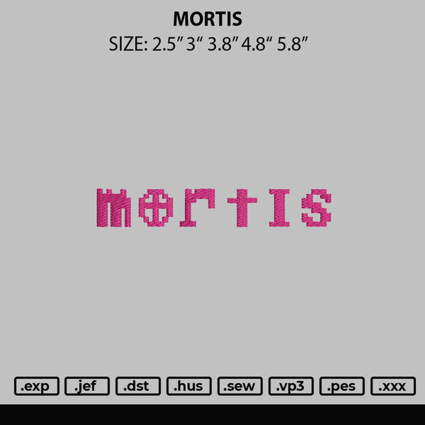 Mortis Embroidery Fil 6 sizes