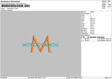 Morocctext Embroidery File 6 sizes