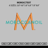 Morocctext Embroidery File 6 sizes