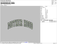 Mother Hood Embroidery File 4 size