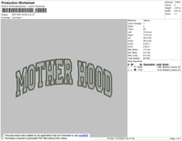 Mother Hood Embroidery File 4 size