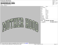 Mother Hood Embroidery File 4 size