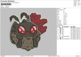 Mothman Embroidery File 4 size