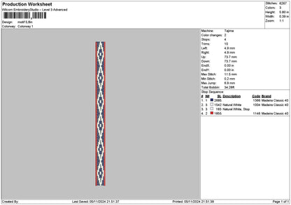Pattern 0511 Embroidery File 6 sizes
