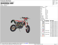 Motocross Embroidery File 4 size