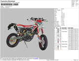 Motocross Embroidery File 4 size