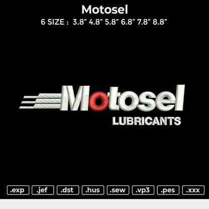 Motosel Embroidery File 6 size