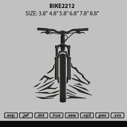 Bike2212 Embroidery File 6 sizes