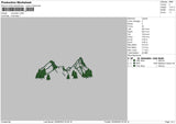 Mountain Embroidery File 6 sizes