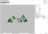Mountain Embroidery File 6 sizes
