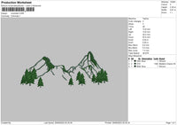 Mountain Embroidery File 6 sizes