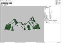Mountain Embroidery File 6 sizes