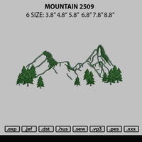 Mountain Embroidery File 6 sizes