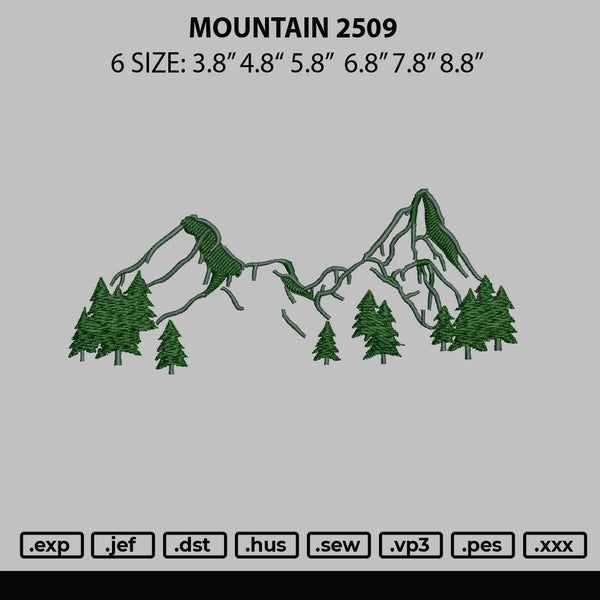 Mountain Embroidery File 6 sizes