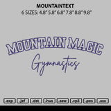 Mountaintext Embroidery File 6 sizes