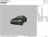 Mercy Black Car Embroidery File 4 size