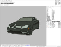 Mercy Black Car Embroidery File 4 size