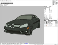 Mercy Black Car Embroidery File 4 size