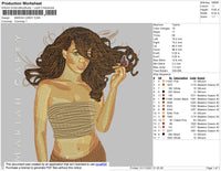 Mariah Cerey Embroidery File 4 size